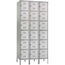 Safco Six-Tier Two-tone 3 Column Locker with Legs