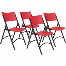 National Public Seating 600 Series Folding Chairs red