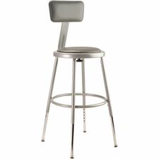 National Public Seating 6400 Series Heavy-Duty Padded Stool with back