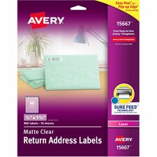 Avery Easy Peel Return Address Labels 1/2 x 1 3/4 800 Labels