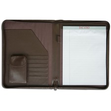 Dacasso Deluxe Letter Portfolio - 8 1/2 x 11 - Chocolate Brown