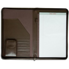 Dacasso Deluxe Legal Portfolio - 8 1/2 x 14 - Chocolate Brown