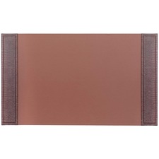 Dacasso Crocodile Embossed Side-Rail Desk Pad - 20 inch Width - Leather - Brown