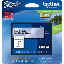 Brother TZe Laminated Tape - 1 inch Width