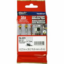 Brother Industrial TZe Tape Cartridge - x 1/4 inch Width - White - Polyethylene - Laminated - 1 Each
