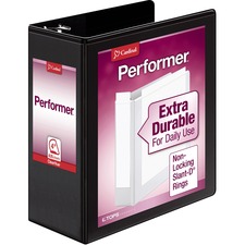 Cardinal Performer ClearVue Slant-D Ring Binder 4in Black