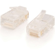 C2G RJ45 Cat5E Modular Plug for Round Stranded Cable Multipack