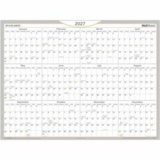 At-A-Glance WallMates Self-Adhesive Dry-Erase Calendar - Large - Yearly - 12 Month - January 2026 to December 2026 - 18" x 24" Sheet Size - White Sheet - White - Laminate - 1 Each
