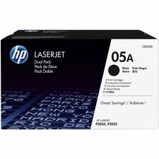 HP 05A (CE505D) Original Laser Toner Cartridge - Dual Pack