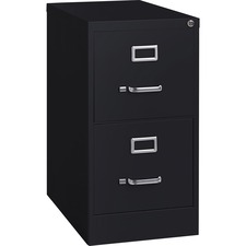 Lorell Fortress Series 22 inch Commercial-Grade Vertical File Cabinet Black 2-drawer