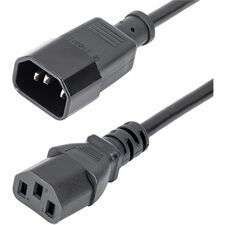 StarTech.com 3 ft Standard Computer Power Cord Extension