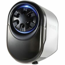 Bostitch QuietSharp Glow Antimicrobial Classroom Electric Pencil Sharpener - Desktop - 9 Height x 6.1 Width - Metal - Silver, Black - 1 Each