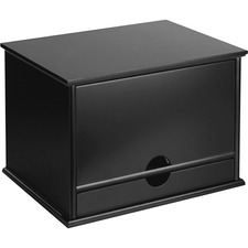 Victor Midnight Black Collection Wood Desktop Organizer