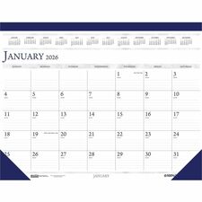 House of Doolittle Deep Blue Print Desk Pad Calendar