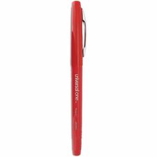 Universal Porous Point Pen Stick Medium 0.7 mm Red Ink Red Barrel Dozen