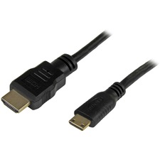 StarTech.com 1 ft High Speed HDMI Cable with Ethernet HDMI to HDMI Mini