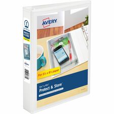 Avery 1 inch Mini Durable View Protect and Store Binder White
