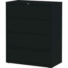 Lorell Fortress Series Lateral File black 4 drawer 42 inch