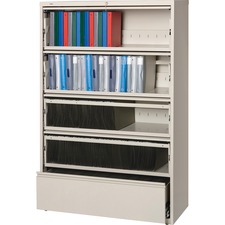 Lorell Fortress Series Lateral File putty 5 drawer 42 inch