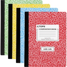 TOPS Wide Ruled Composition Books assorted marble cover