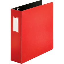 Business Source Slanted D-ring Binders 3 inch red