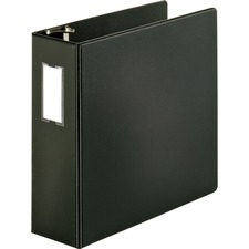 Business Source Slanted D-ring Binders 4 inch black