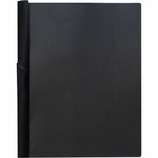 Business Source Letter Report Cover - 8 1/2 x 11 - 30 Sheets Capacity - Vinyl - Black - 1 Each