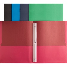 Business Source Letter Recycled Pocket Folder assorted