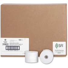 Business Source 1-Ply 2-1-4 x 165 foot Adding Machine Rolls