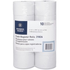Business Source 1-Ply 155 foot Adding Machine Paper Rolls