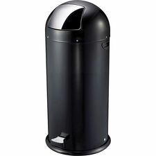 Genuine Joe 13.5 Gallon Pedal Receptacle Bin Black