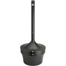Genuine Joe 4.25 Gal Fire-safe Smoking Receptacle Black