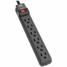 Tripp Lite series Protect It! TLP6B 6-Outlets Surge Suppressor - NEMA 5-15P - 6 x NEMA 5-15R - 1875 VA - 360 J - 125 V AC Input - 125 V AC Output - 6 ft