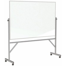 Ghent Dry Erase Board - 72 inch Width x 48 inch Height - White Surface - Satin Aluminum Frame