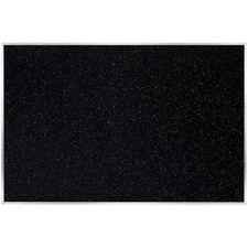 Ghent Recycled Bulletin Board with Aluminum Frame - 48 inch Board Height x 12 ft Board Width - Confetti Rubber Surface