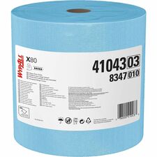 Wypall PowerClean X80 Heavy Duty Cloths Jumbo Roll - 475 Sheets Roll - Blue