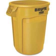 Rubbermaid Commercial Brute 32-Gallon Vented Container - Yellow