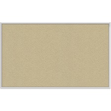 Ghent Vinyl Bulletin Board with Aluminum Frame - 48 inch Board Height x 72 inch Board Width - Caramel Vinyl, Fabric, Fiberboard Surface