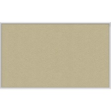 Ghent Vinyl Bulletin Board with Aluminum Frame - 36 inch Board Height x 60 inch Board Width - Caramel Vinyl, Fabric, Fiberboard Surface
