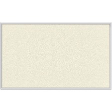 Ghent Vinyl Bulletin Board with Aluminum Frame - 48 inch Board Height x 10 ft Board Width - Ivory Vinyl Surface