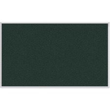 Ghent Vinyl Bulletin Board with Aluminum Frame - 36 inch Board Height x 60 inch Board Width - Ebony Vinyl, Fabric Surface