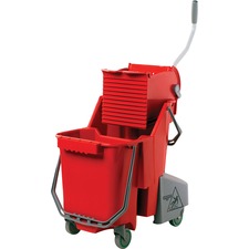 Unger 32 Qt Dual Compartment Mop Bucket red