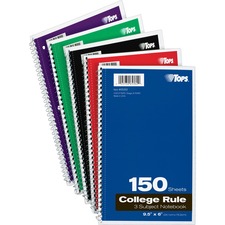 TOPS 3-subject wide ruled notebook