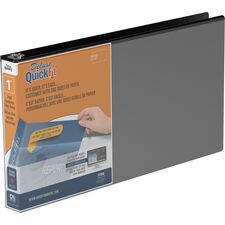 QuickFit Ring Binder 1 inch Legal Black