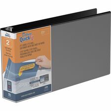 QuickFit Ring Binder 2 inch Legal Black