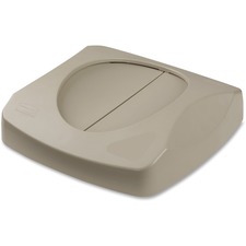 Rubbermaid Commercial Untouchable Swing Top Lid Beige