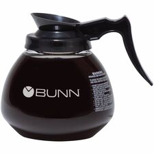 BUNN 64 oz. Black Handle Glass Decanter