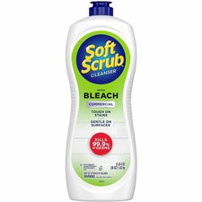 Dial Soft Scrub Bleach Cleanser - 36 fl oz (1.1 quart) - Recommended For: Grease Remover, Dirt Remover, Mold Remover, Mildew Remover, Soap Scum Remover, Germs Remover, Stain Remover - Anti-bacterial, Disinfectant - White - 6 / Carton