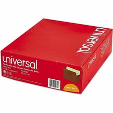 Universal Straight Tab Cut Letter Expanding File - 8 1/2" x 11" - Capacity5 1/4" Expansion - 1 Pocket - Top Tab Position - Redrope - 10 Box