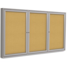 Ghent 3-door Enclosed Cork Bulletin Board
